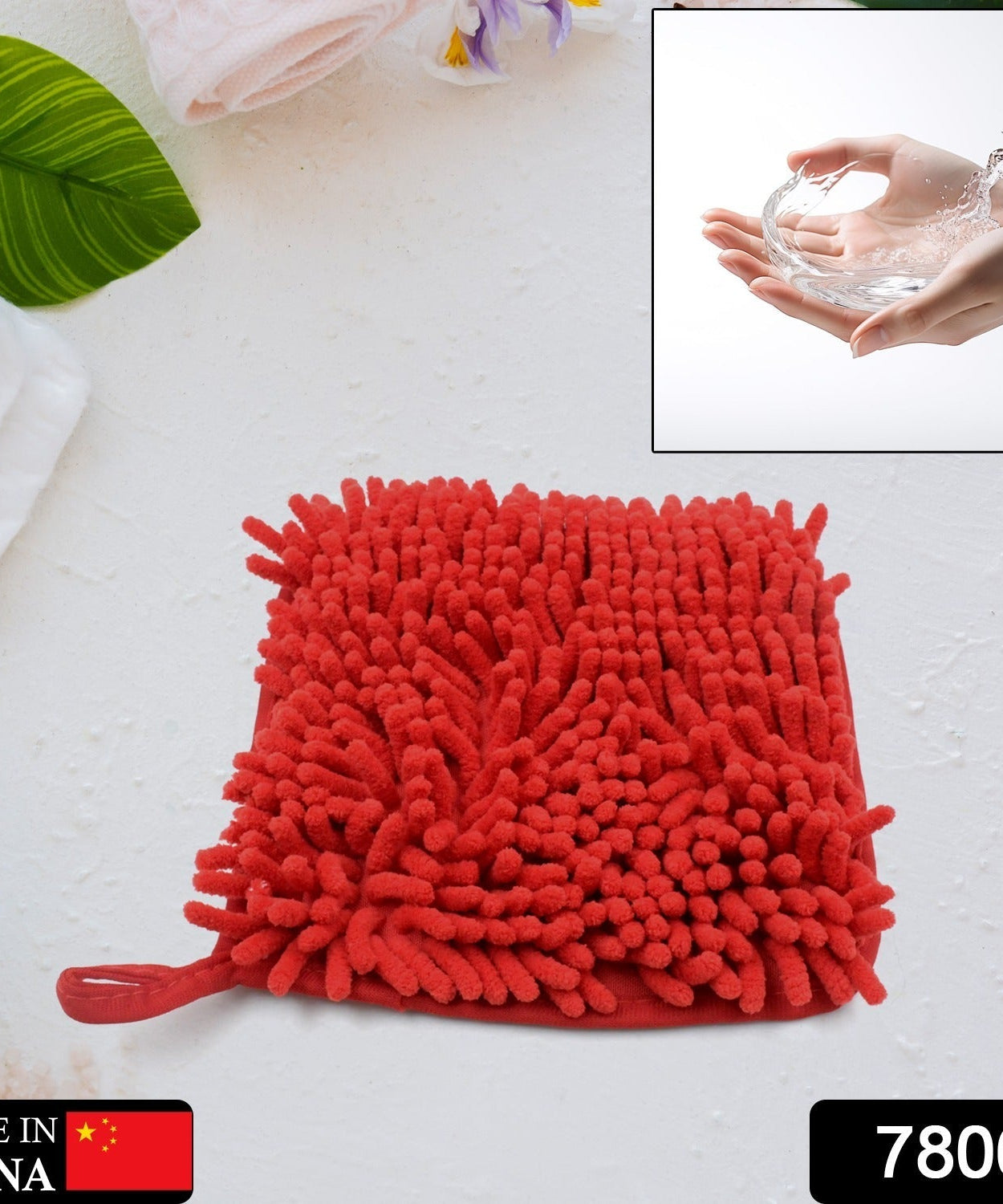 Ultra absorbent microfiber hand towel, hanging style