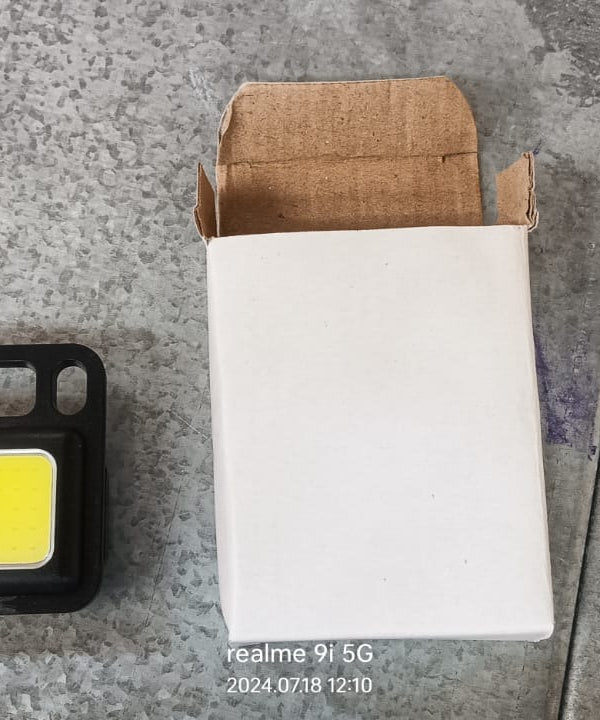 LED Battery Operated Keychain Flashlight with Folding Bracket Bottle Opener (1 Pc)