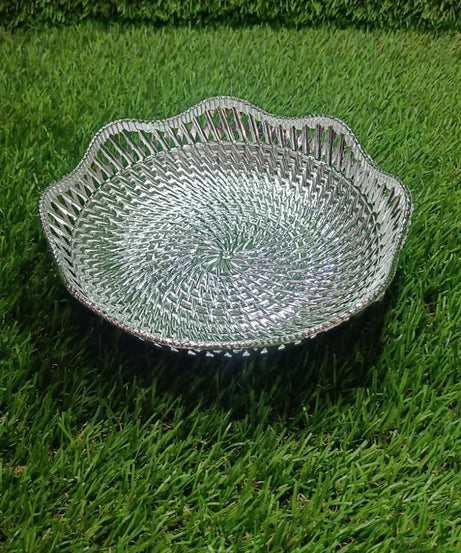 Traditional round tray for serving