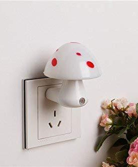 LED mushroom lamp with automatic night sensor.