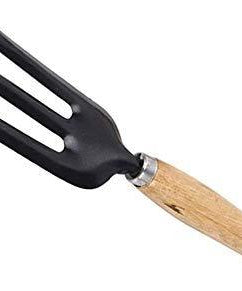 Garden fork, hand cultivator, trowel set