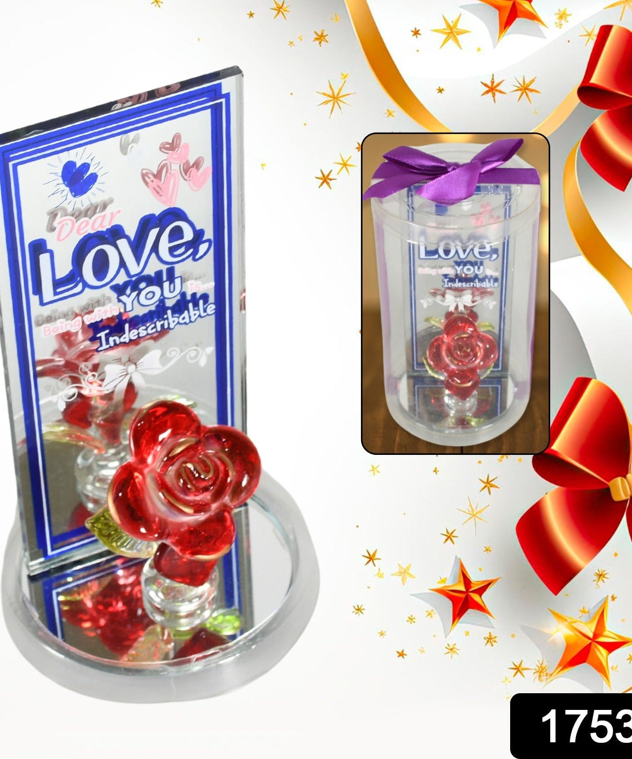Lovely Rose Showpiece – Romantic Gift Set for All Occasions (1 Pc)