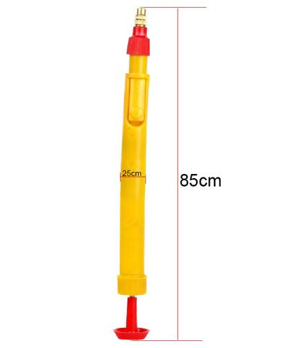 Handheld pump sprayer with adjustable nozzle.