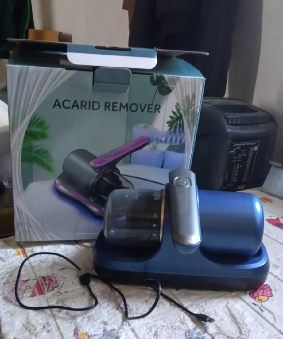 Powerful Suction Portable Handheld Vacuum Cleaner - Low Noise Vacuum Cleaner for Bed - Cordless Vacuum Cleaner for Car Seat Crevices Pillows, Mattresses, Sofas Wireless Anti Dust and Mite Cleaner