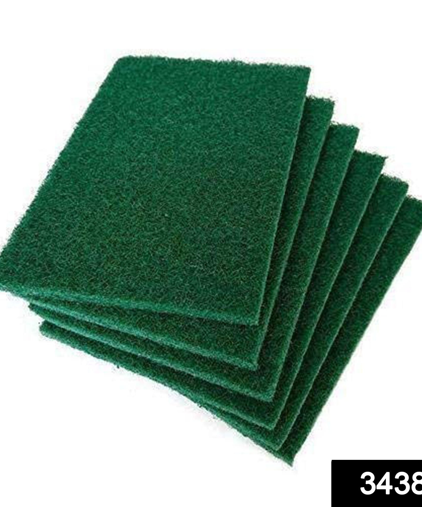 Cleaning sponge set with SKU code, aqua green color for easy scrubbing.