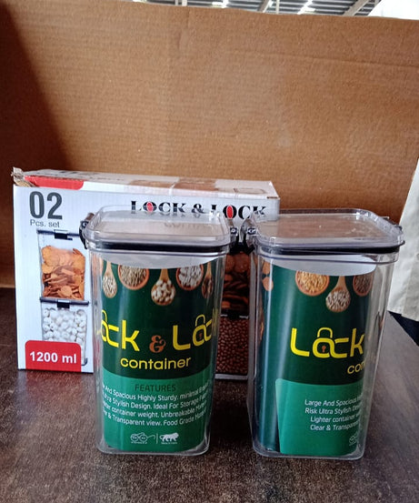 1200 ML Airtight Lock & Lock Food Storage Container Set – 2 Piece