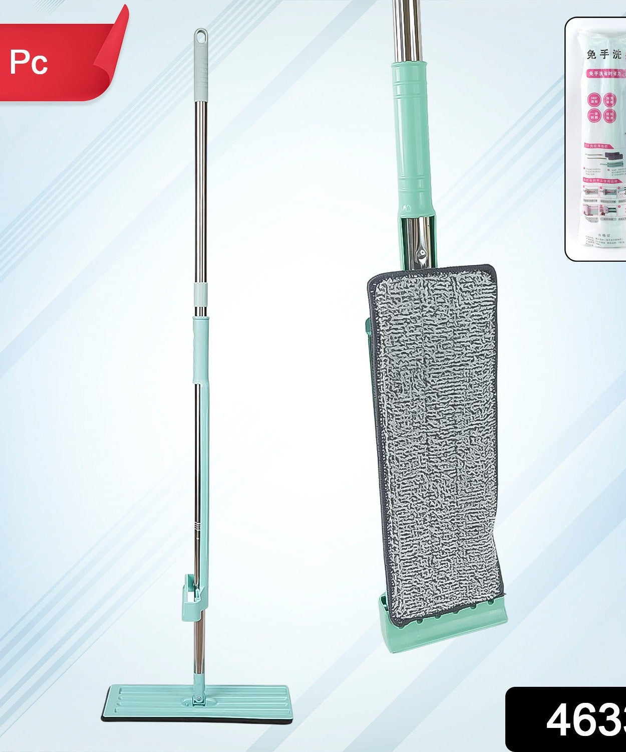 360Degree Rotation Flat Mop Floor Cleaning Microfiber Squeeze Mop Floor Clean.