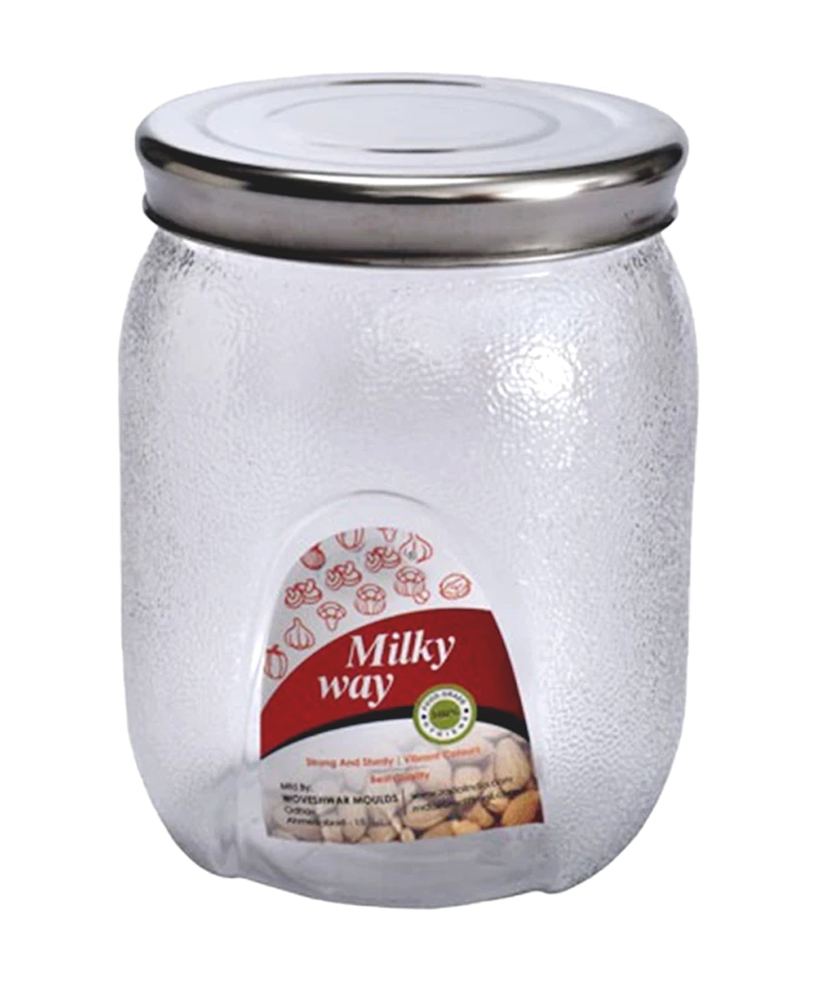 2000 ml airtight mason jar for dry goods, spices, and kitchen storage.