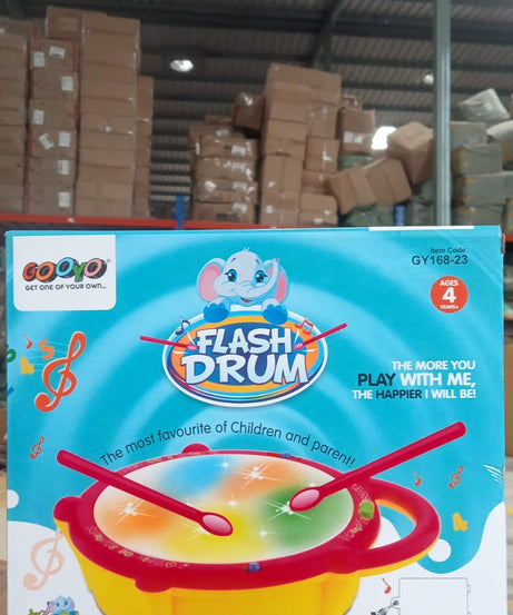 Baby drum toy for light and sound play