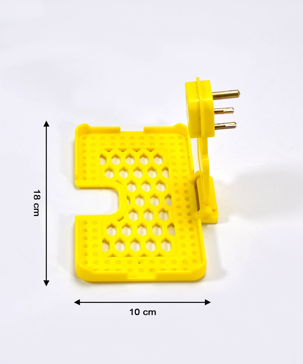 Charging stand that fits in a wall socket.