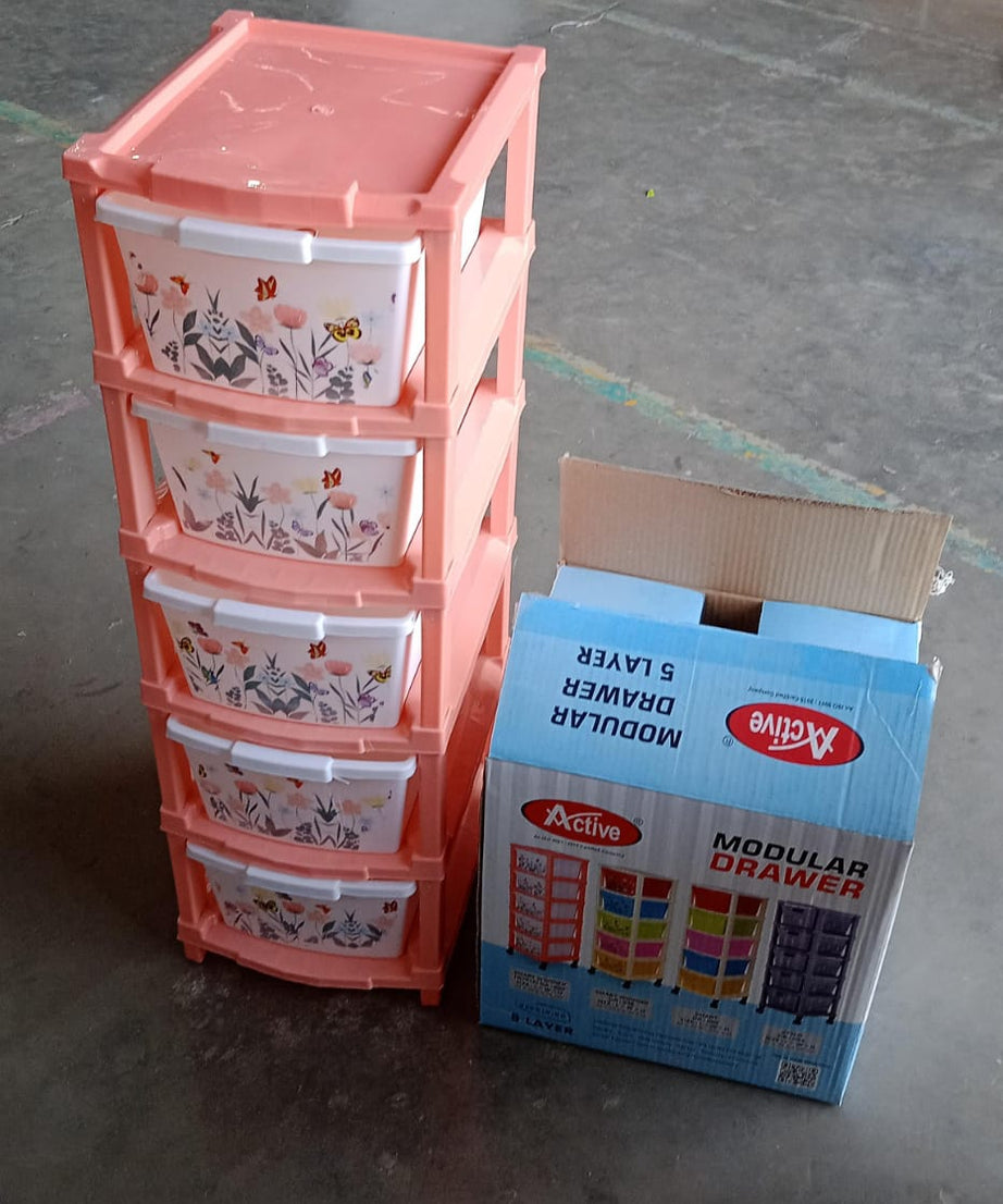 Plastic Smart Wonder Drawer Home Storage & Organization (5 Layer / 1 Pc)