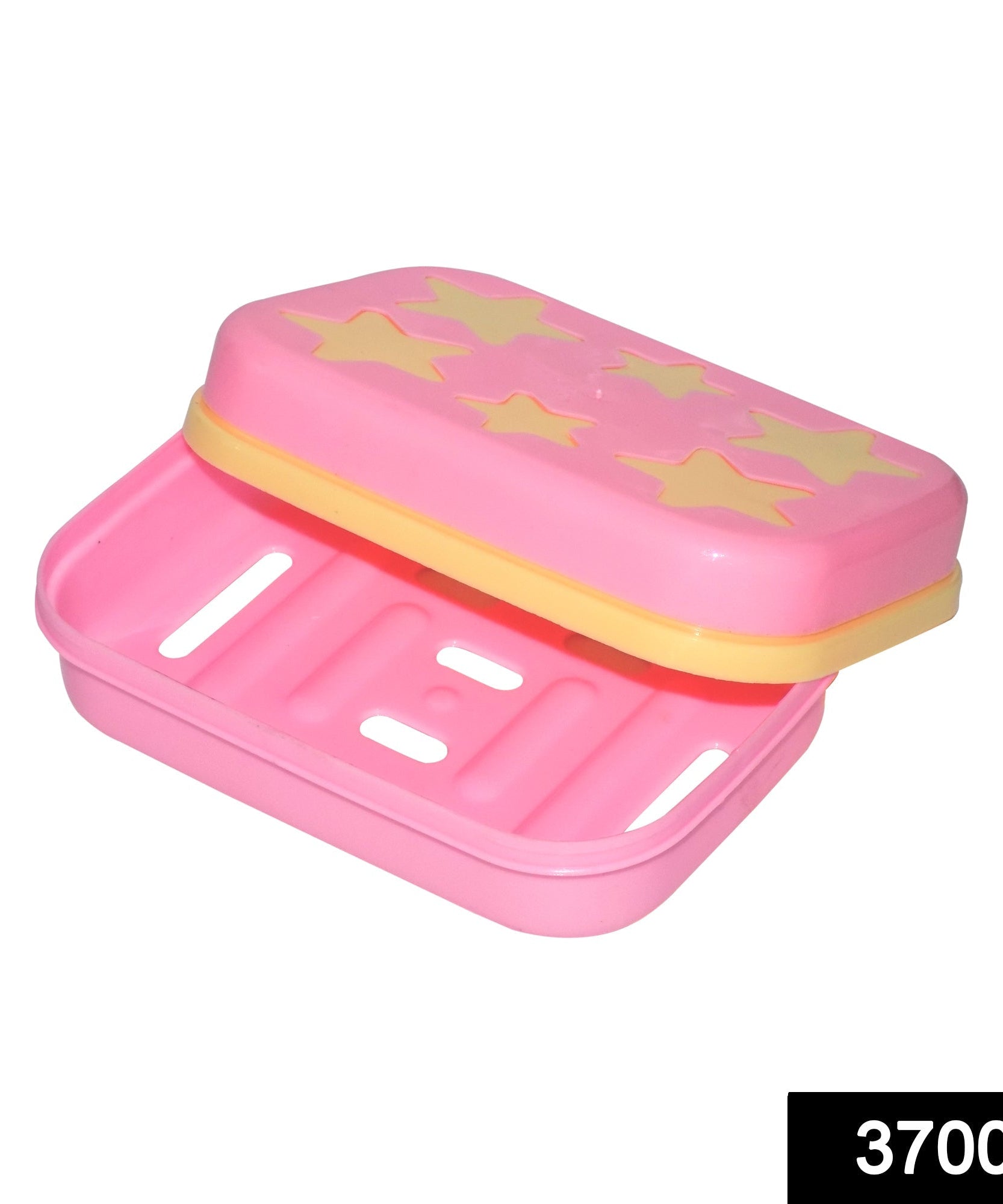 Soap case holder with SKU code, star-shaped for stylish bathroom use.