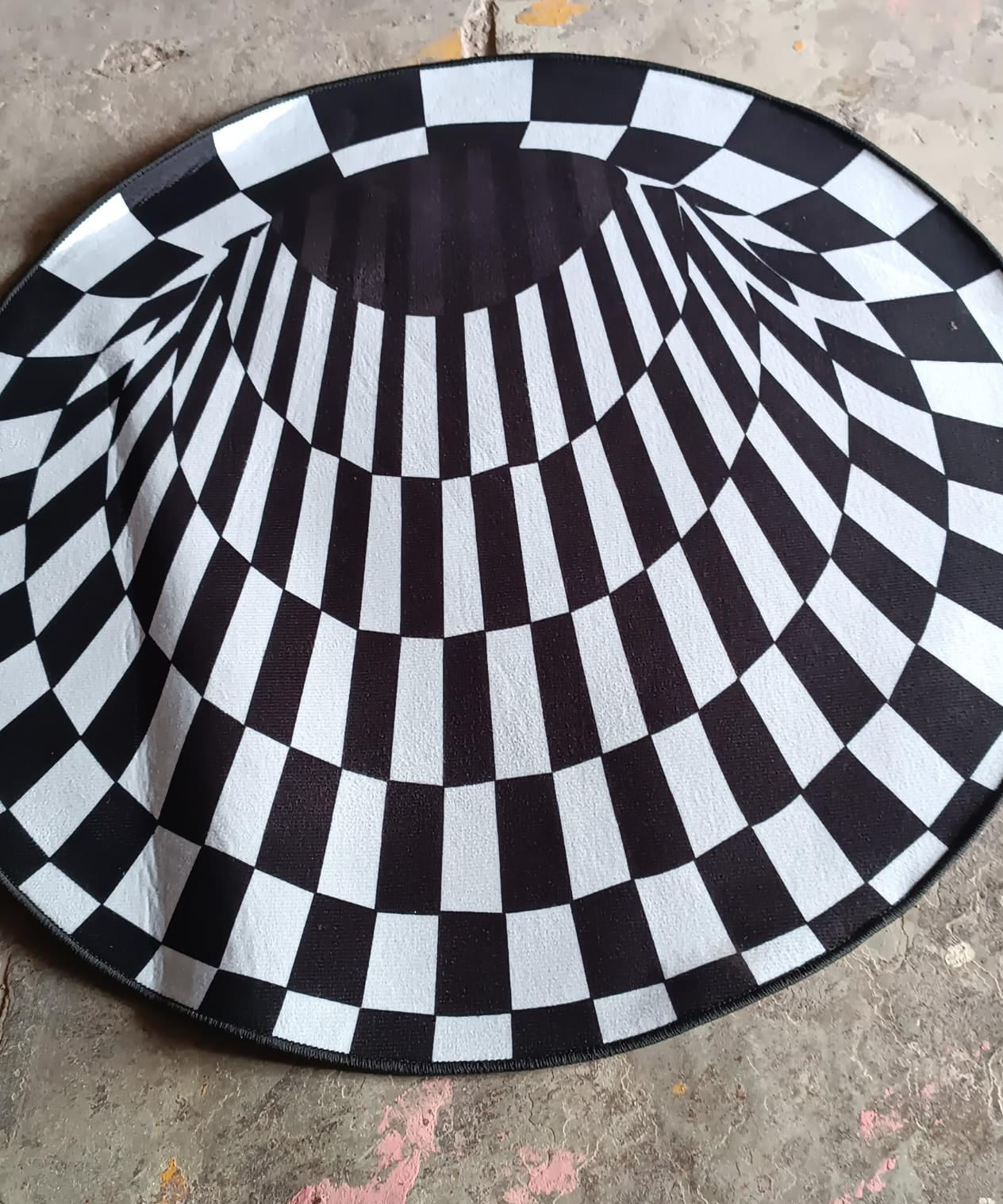3D Space Round Carpet, Floor Mat Non-Woven Doormat (1 Pc / 78 Cm)