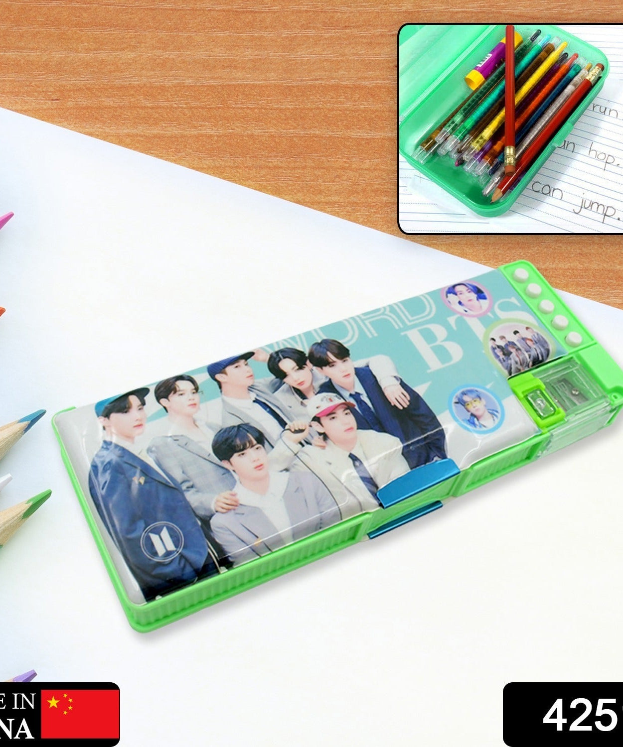 Multipurpose Compass Box (2 Compartments): Cartoon Pencil Case for Kids