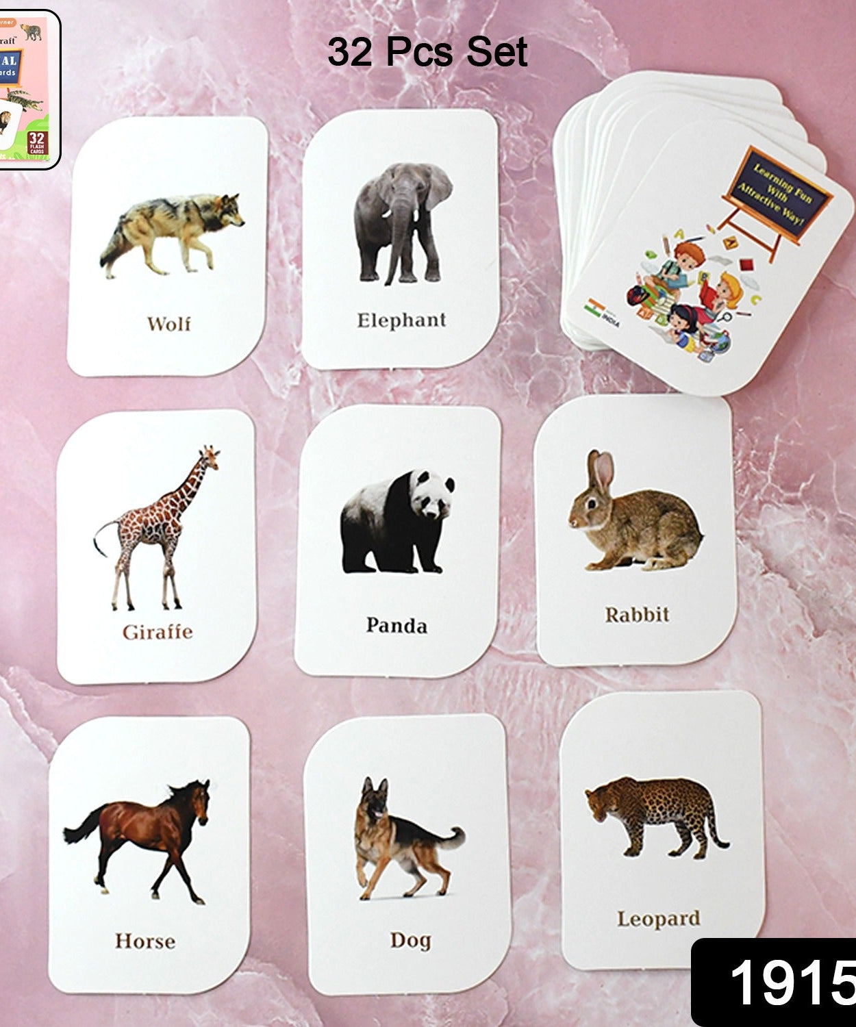 Kidkraft 32-Piece Animal Flash Cards Set