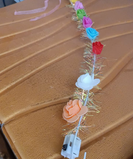 LED Flower Crown Headband – Multicolor Light-Up (1 Pc), Hair accessories