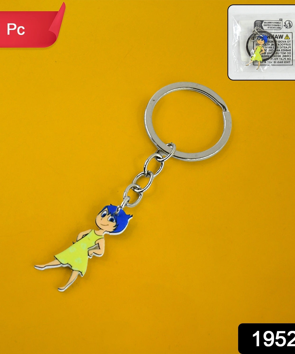 Girly Cartoon Keyring