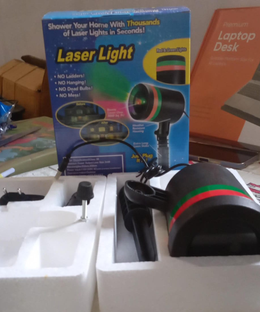 Laser light projector for various celebrations