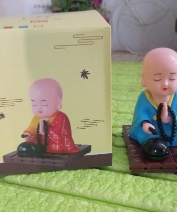 Solar Powered Sitting Buddha Statue,  Moving Head and Hand (1 Pc / Medium)