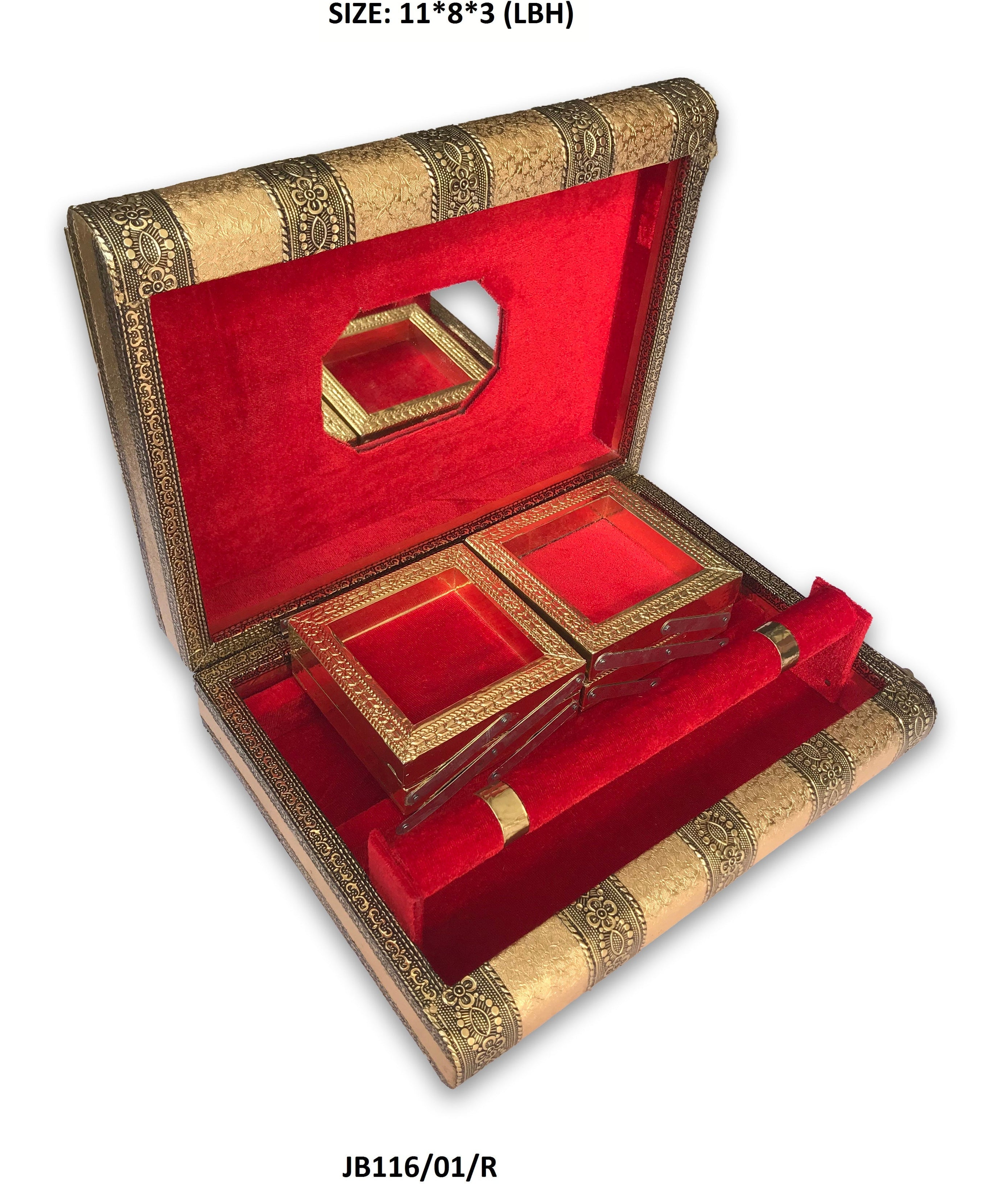 Jewelry organizer box with dividers for accessories