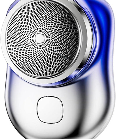 Sleek pocket-sized electric razor.