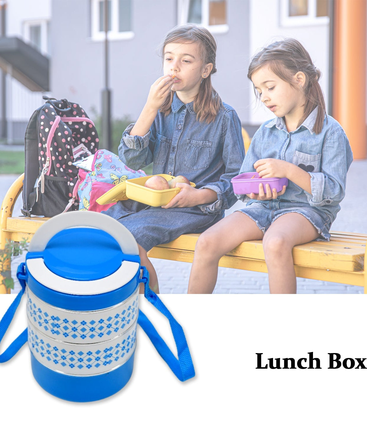 Insulated lunch box with 3 layers.