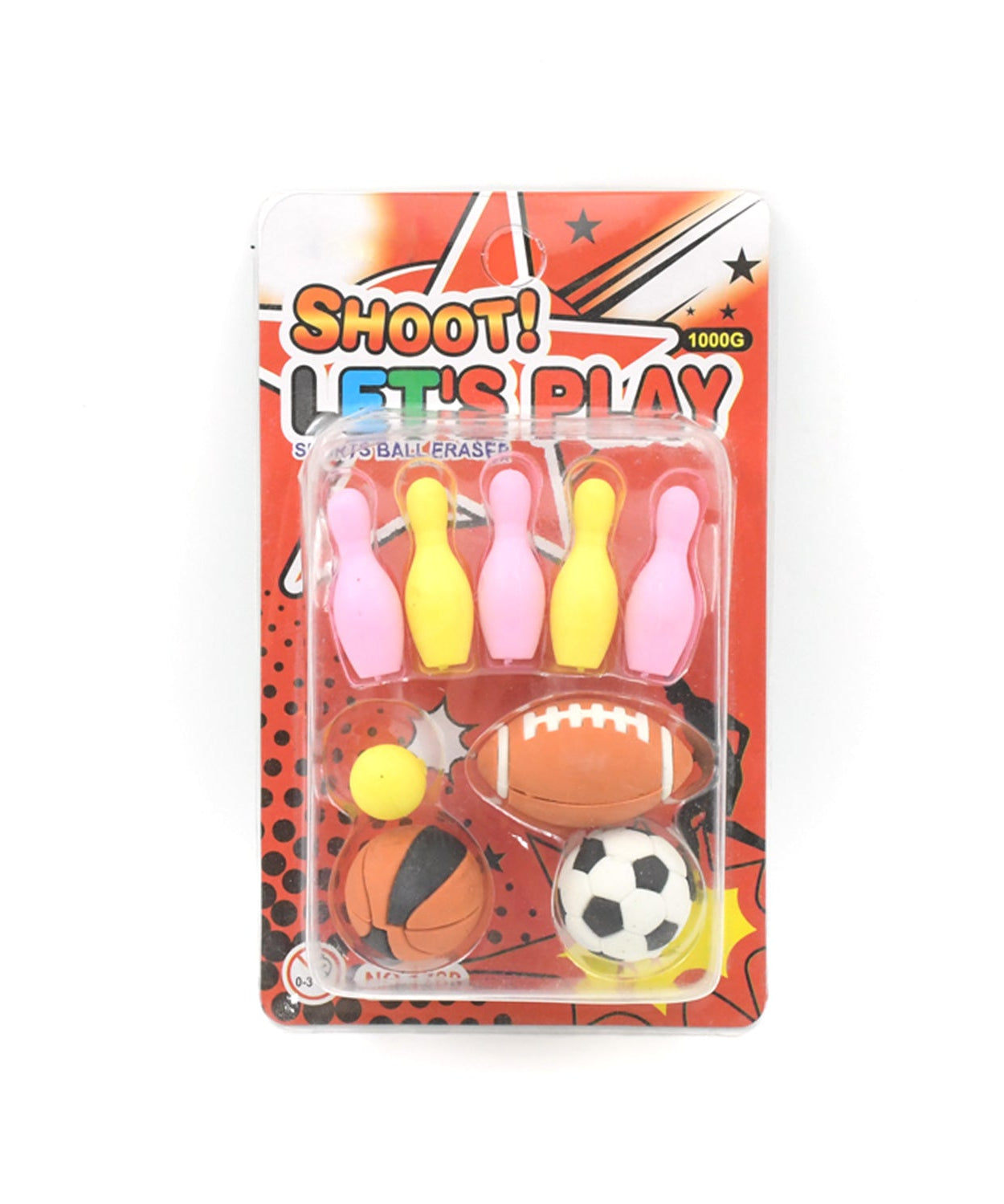 Mini Eraser Set for Kids (9 Pieces) - Fun Designs, Party Favors, School Prizes