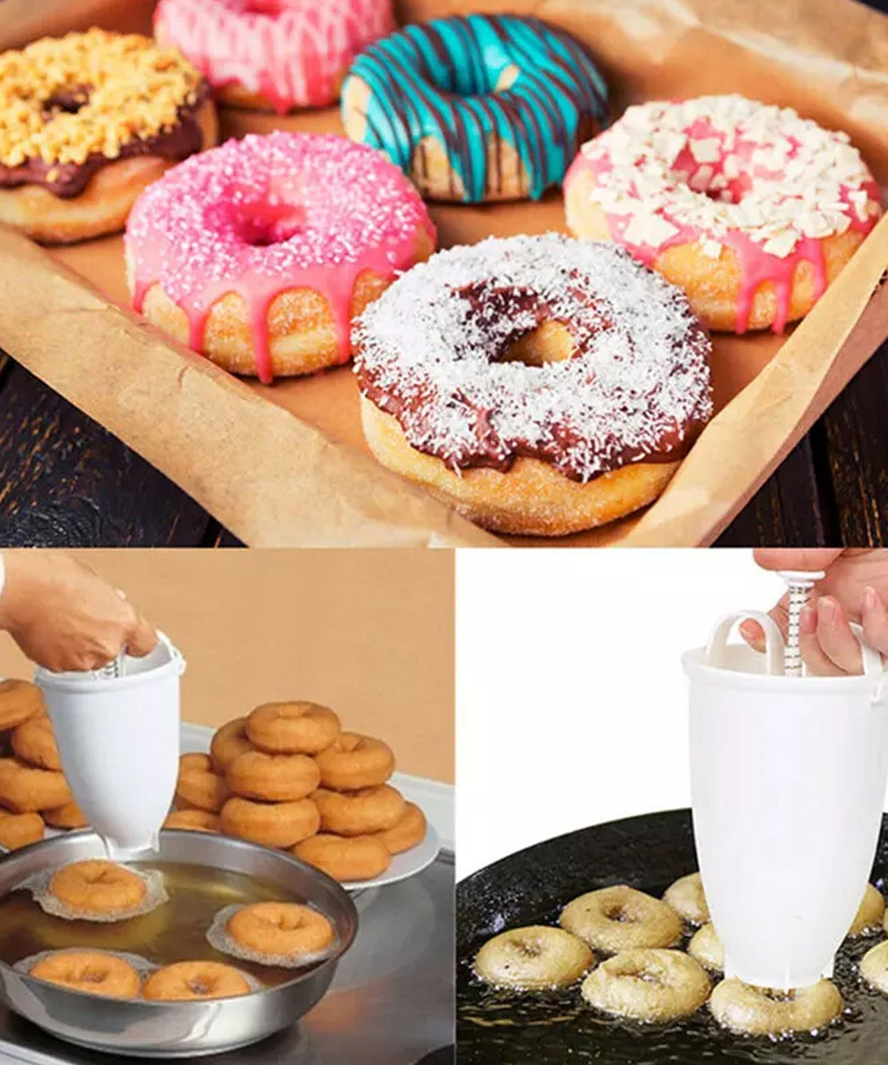 Meduwada maker with dispenser.