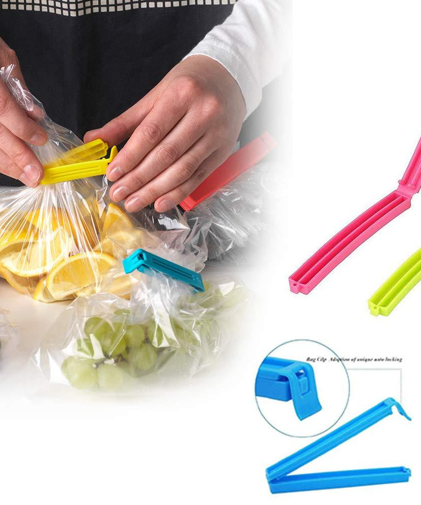 Colorful plastic bag clip set, 18 pieces for sealing snacks