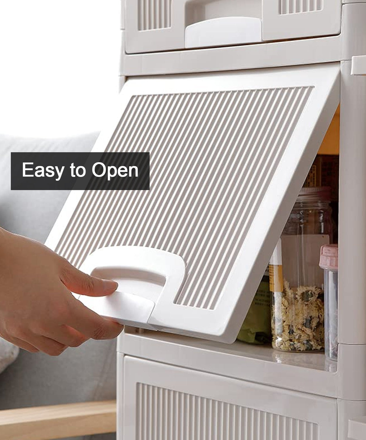 Multipurpose Storage Cabinet, Storage Solutions plastic drawers || Multi Layer Wardrobe Storage Drawers || Foldable Multipurpose Drawer Units For Kitchen, Bathroom, Bedroom, Cloth (4 Layer)