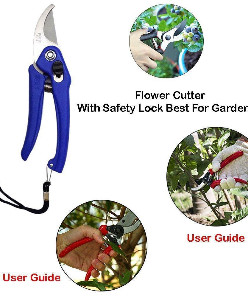 Stainless steel garden scissors, robust and sharp for gardening