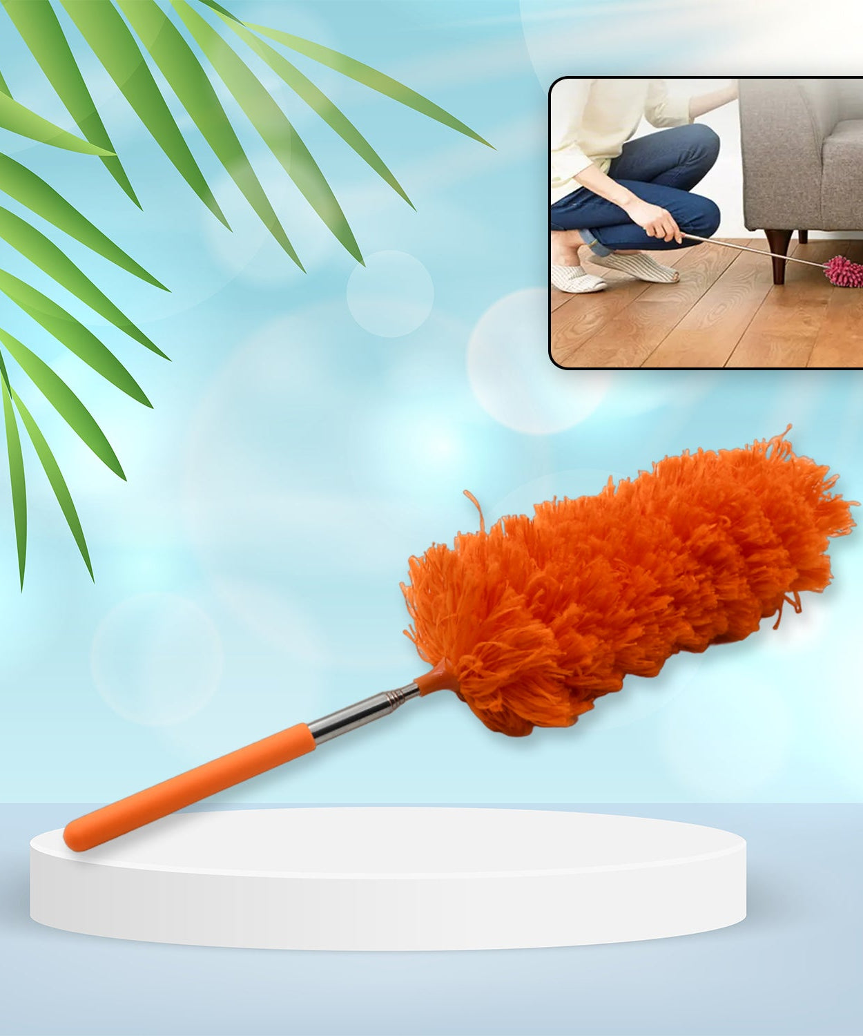 Adjustable Extendable Microfiber Duster – Washable Cleaning Tool