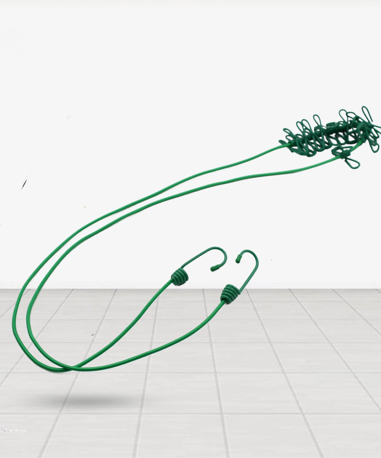 Elastic drying rope with clips for travel