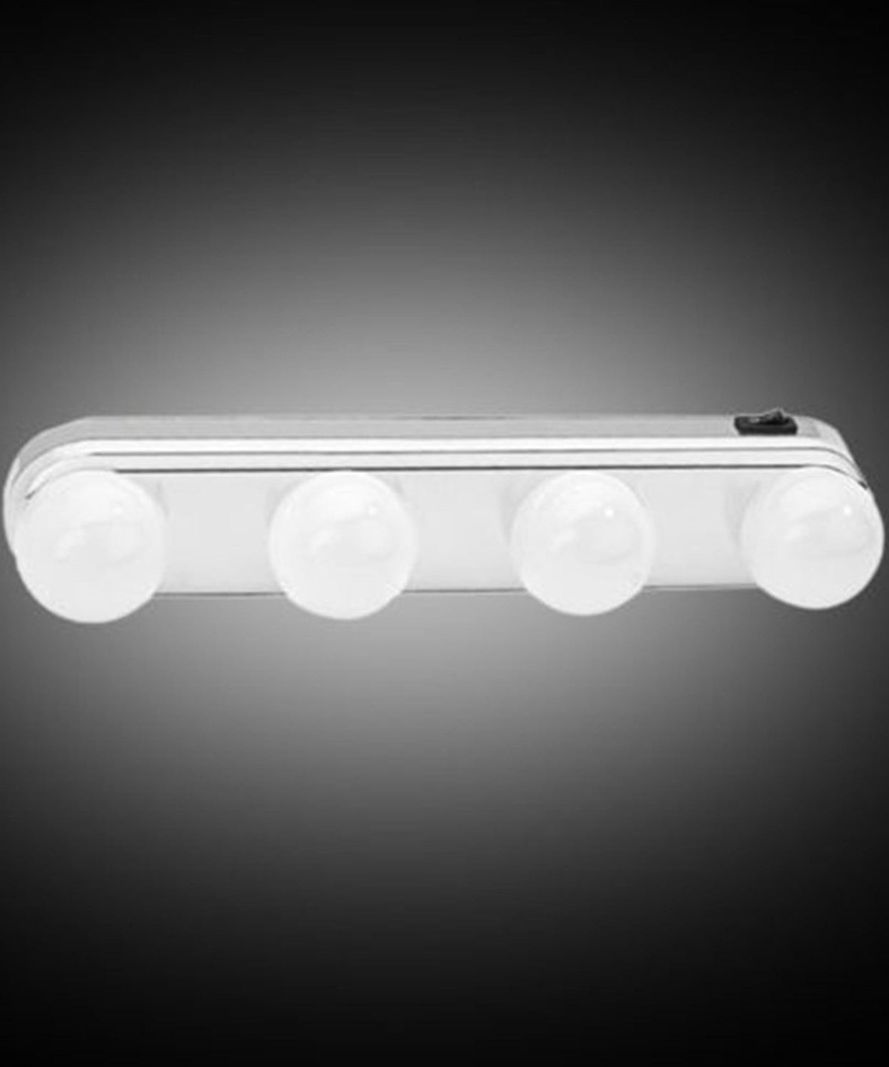 Makeup mirror with bright lighting setup