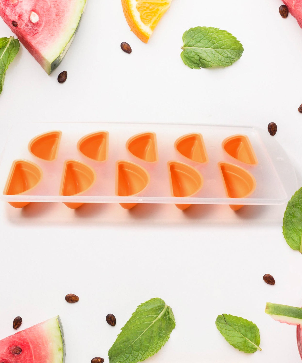 Silicone Mold Ice Cube Tray Creative Sweet Multi Type Ice Tray , Ice Cube Trays Multi Fruit Shape Ice Tray (1 Pc)