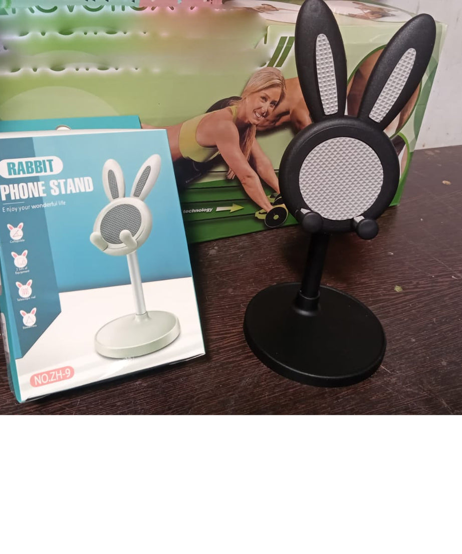Charming bunny phone stand, ideal for desk and Easter celebrations