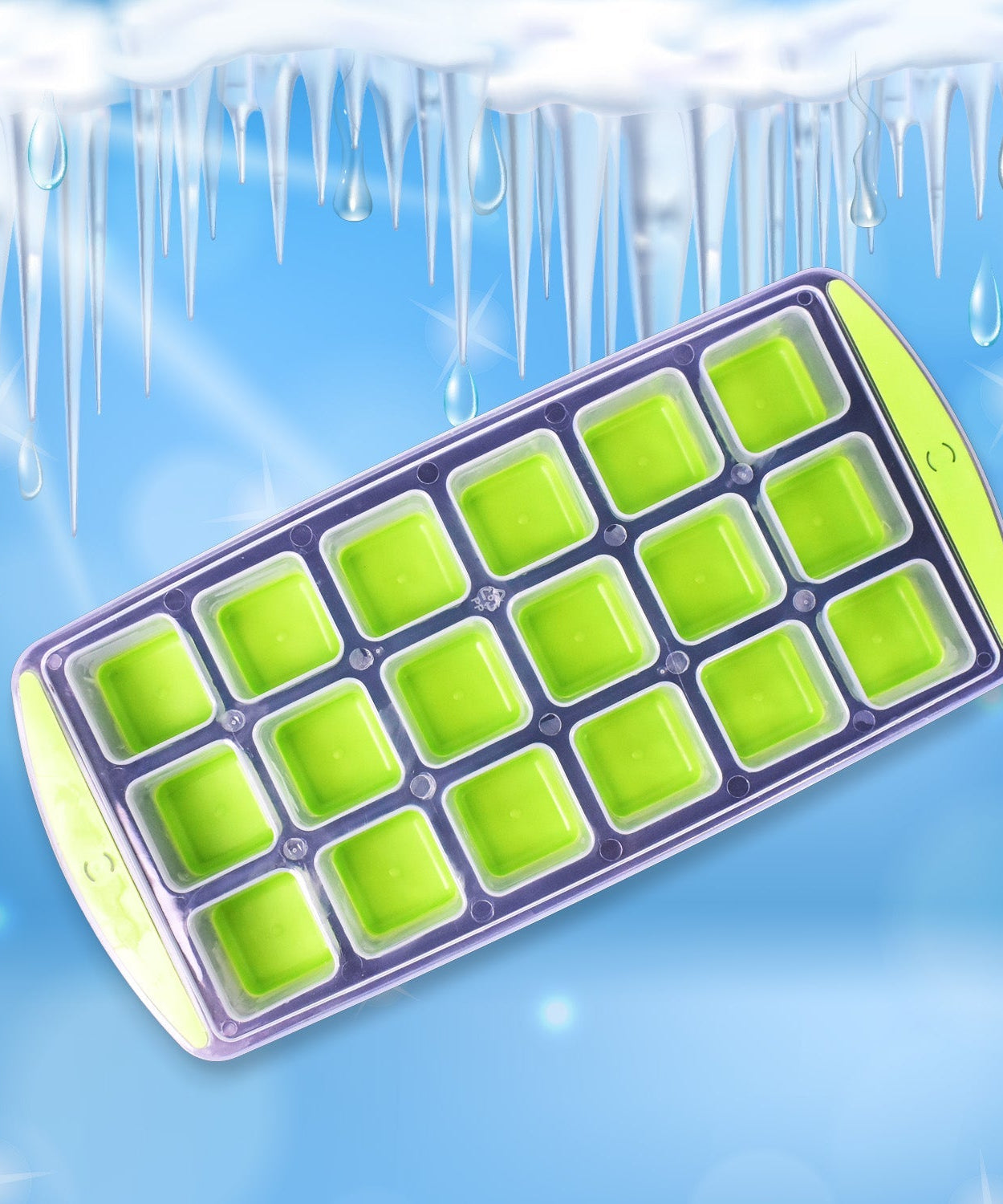 Ice tray in use