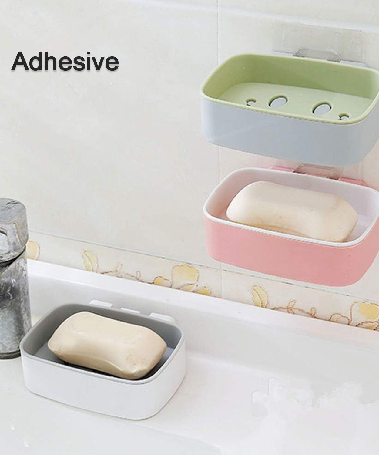 Soap Dish with Drain Soap Holder, Soap Saver Easy Cleaning, Soap Tray for Shower Bathroom Kitchen ,Sabudani (1 Pc)