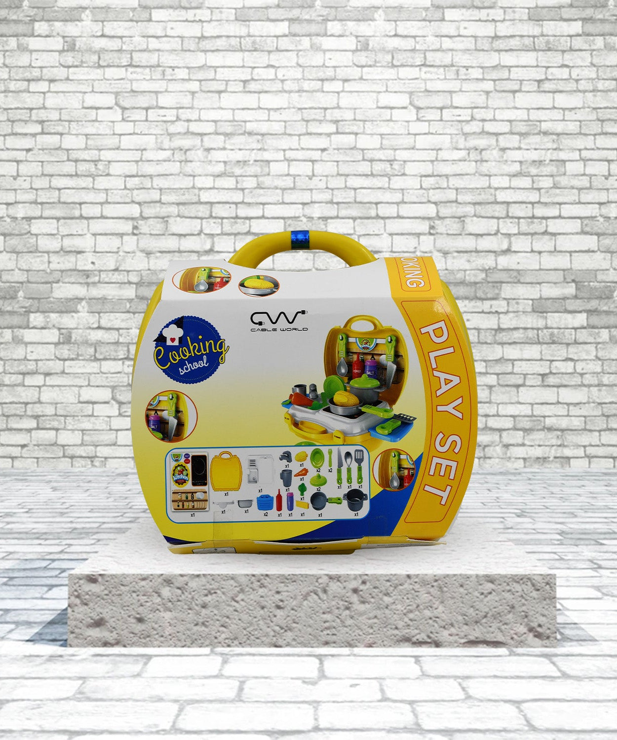 Cooking toy set for kids with utensils