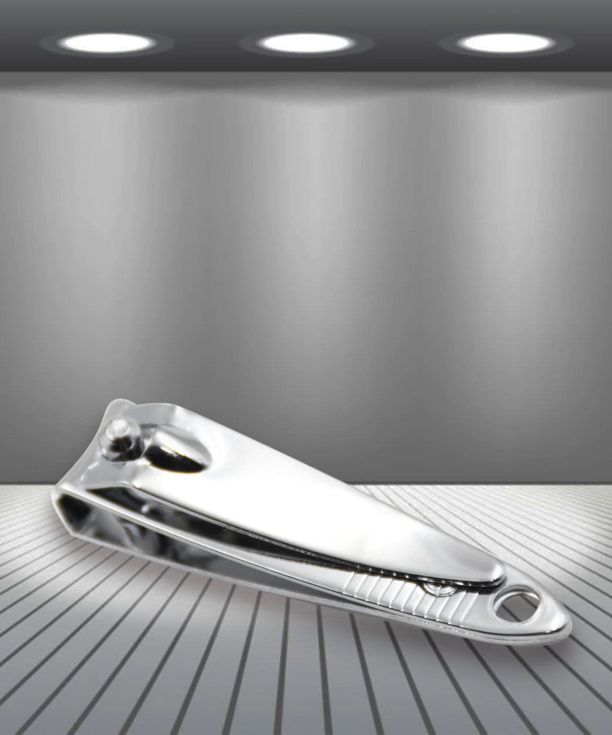 Beauty nail tools in a plastic storage case