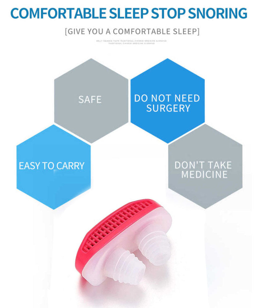 Anti-snoring and air-purifying nose clip for restful sleep