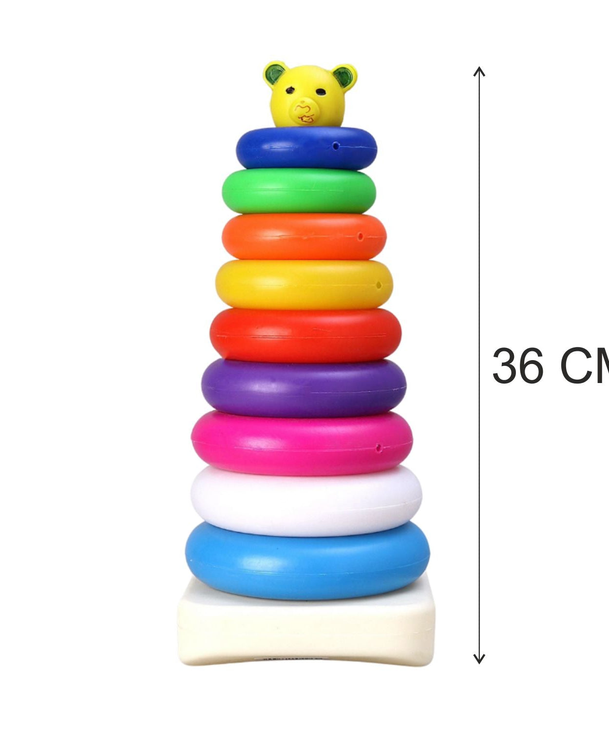Jumbo set of 9 plastic teddy bear stacking rings