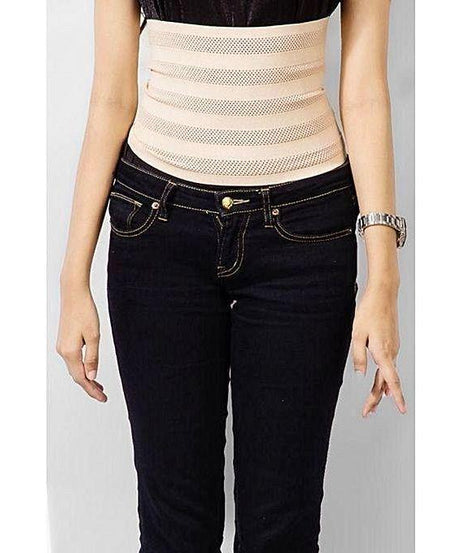 Slimming waist belt with hook closures for shaping and toning, size L.