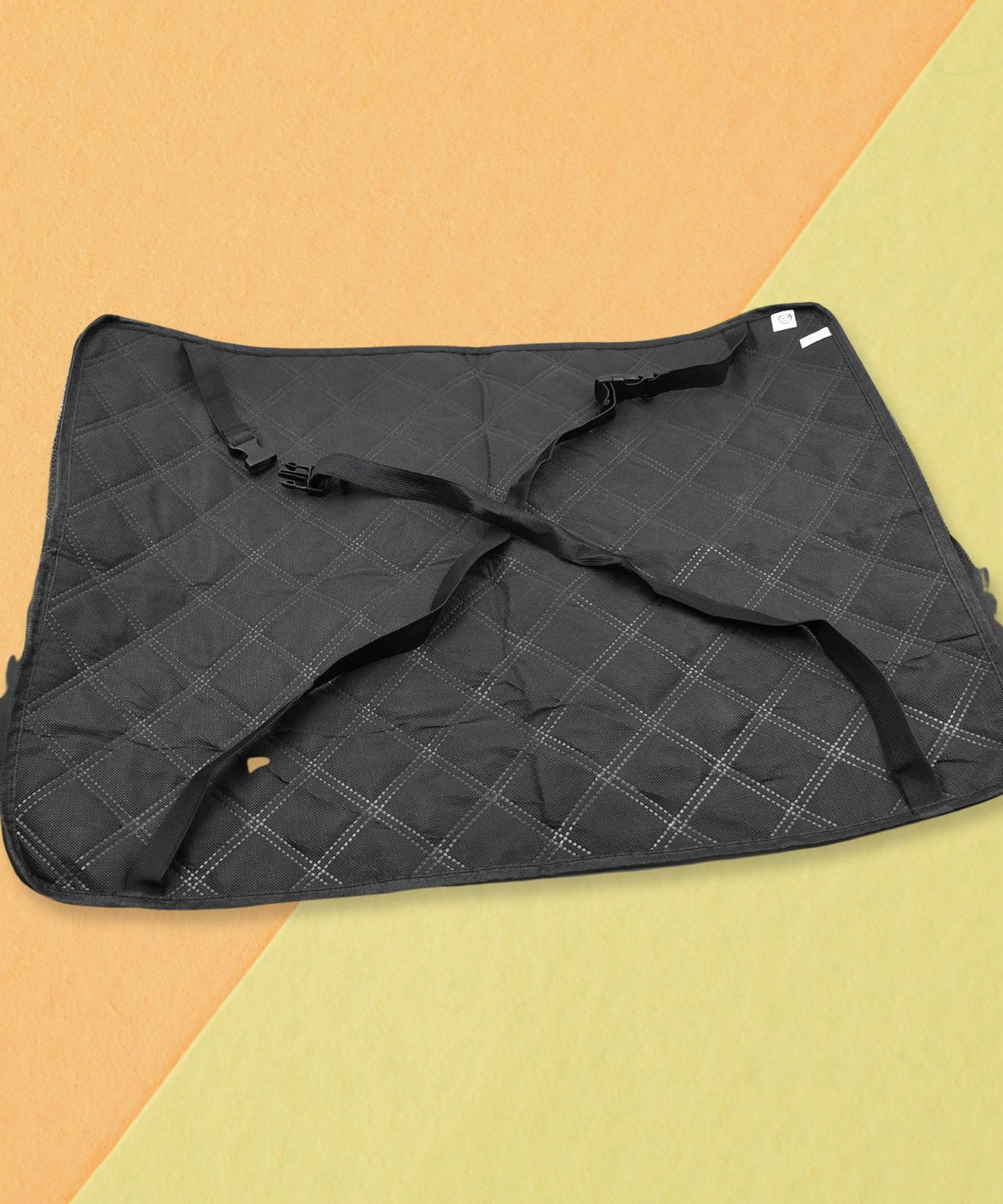 Large outdoor unit cover, aluminum foil material, shields from weather and dust.