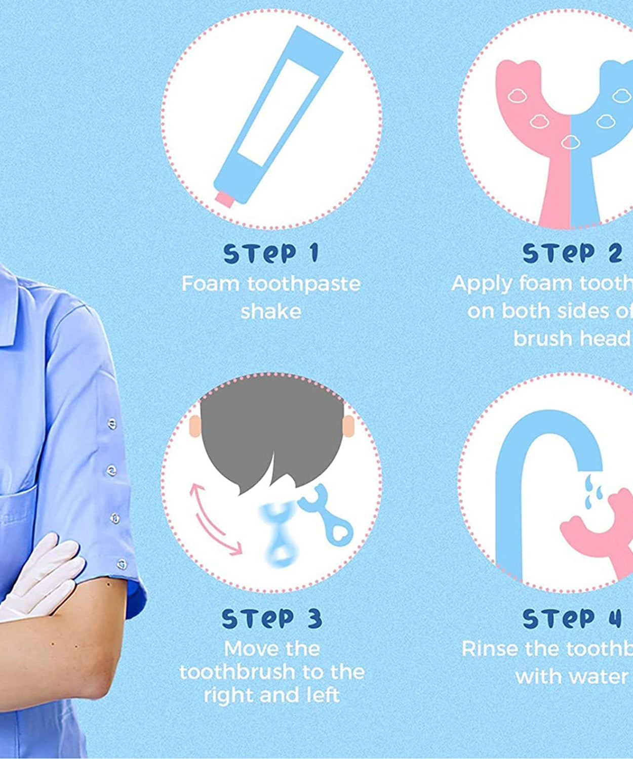 Manual whitening toothbrush