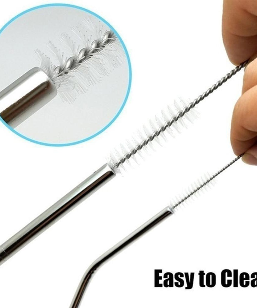 Cleaning brush for drinking straws