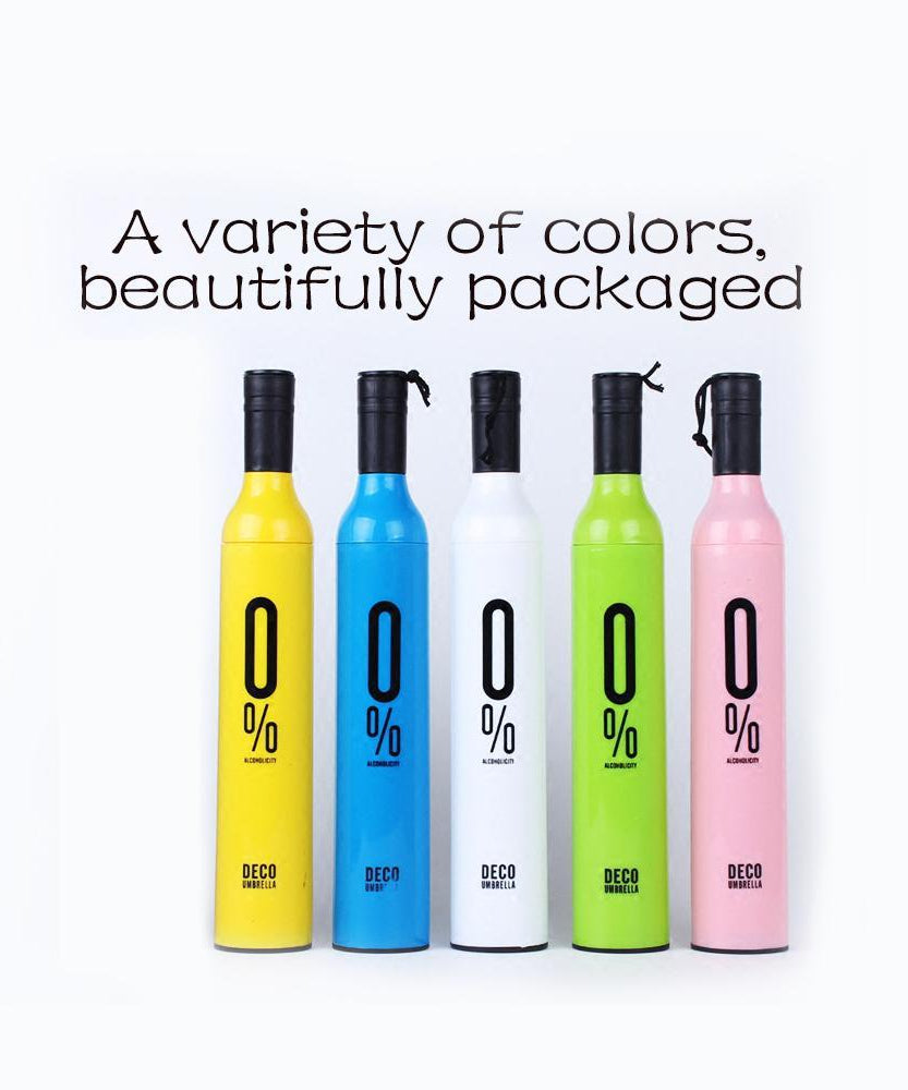 Pocket Folding Wine Bottle Umbrella