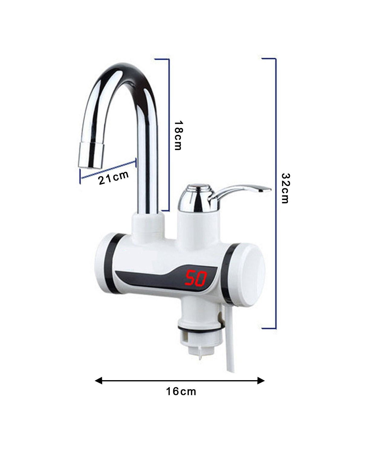Instant heating faucet perfect for cooking and cleaning.
