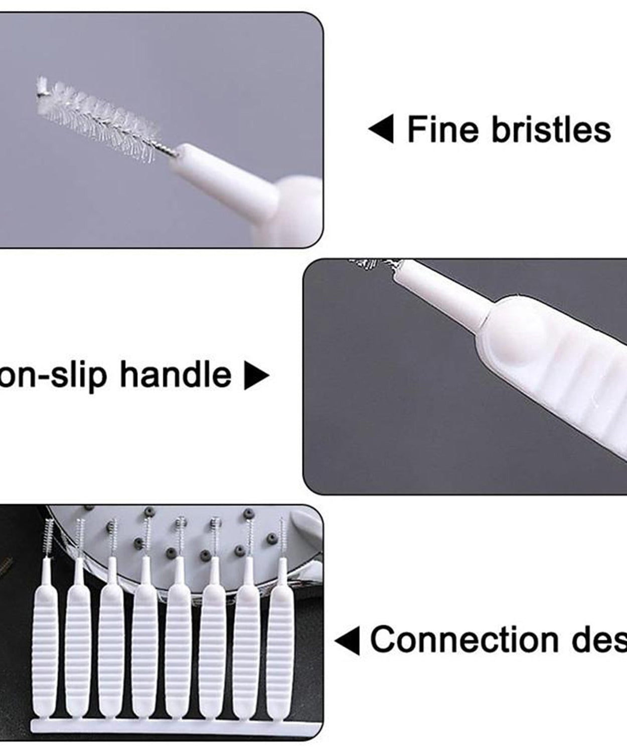 Multifunctional brush set for shower heads