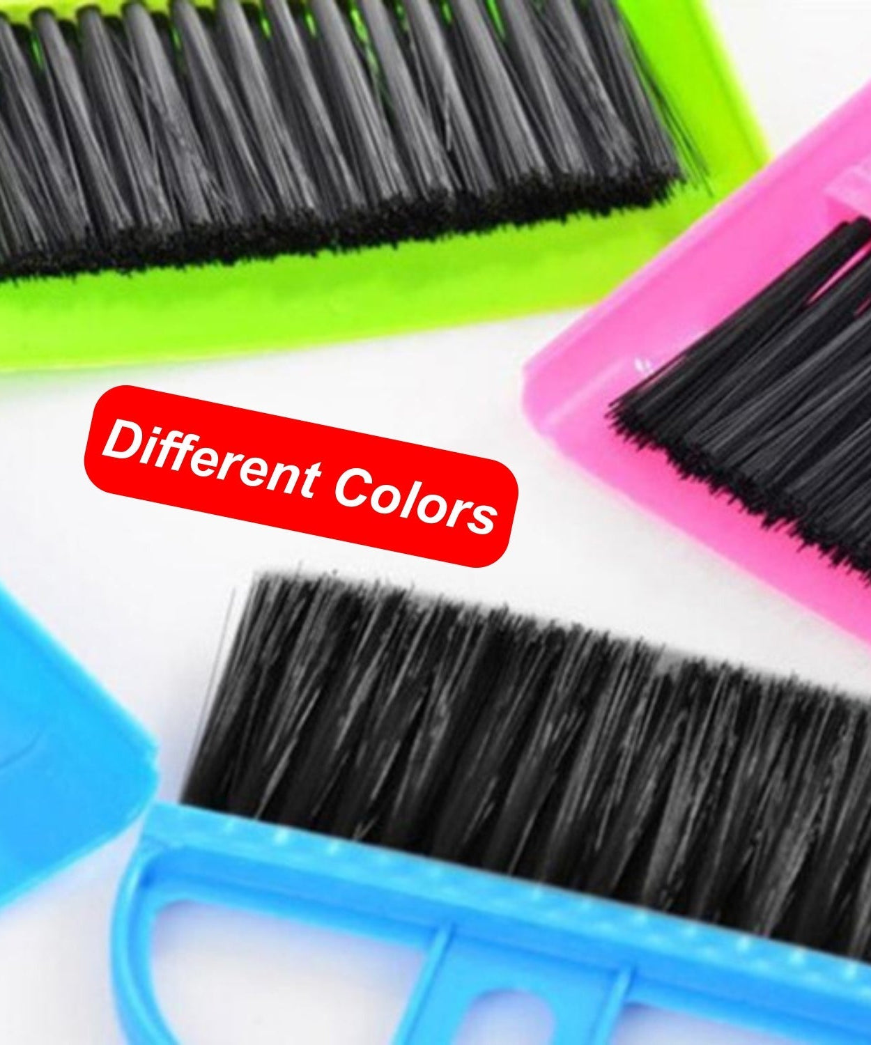 Mini cleaning set with sturdy dustpan and brush.